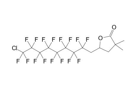 2,2-Dimethyl-4-(2,2,3,3,4,4,5,5,6,6,7,7,8,8,9,9-hexadecafluoro-9-chlorononyl).gamma.-butyllactone
