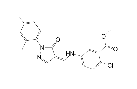 methyl 2-chloro-5-({(Z)-[1-(2,4-dimethylphenyl)-3-methyl-5-oxo-1,5-dihydro-4H-pyrazol-4-ylidene]methyl}amino)benzoate