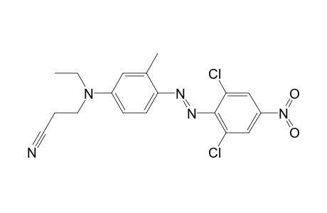 N-Ethyl-N-(2-cyanoethyl)-3-methyl-4-(2,6-dichloro-4-nitrophenylazo)-aniline