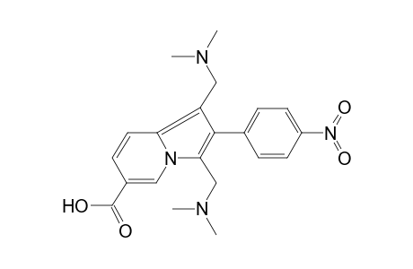 1,3-bis-dimethylaminomethyl-2-(4-nitro-phenyl)-indolizine-6-carboxylic acid