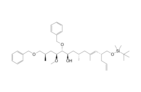 (2R,4S,5R,6R,8S,10E,12R)-1,5-Dibenzyloxy-12-(tert-Butyldimethylsilyl)oxymethyl-4-methoxy-2,8,10-trimethyl-10,14-pentadecadien-6-ol