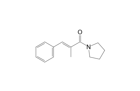 (E)-2-methyl-3-phenyl-1-(1-pyrrolidinyl)-2-propen-1-one