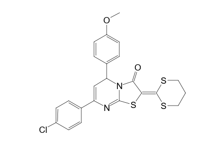 7-(4-Chloro-phenyl)-2-[1,3]dithian-2-ylidene-5-(4-methoxy-phenyl)-5H-thiazolo[3,2-a]pyrimidin-3-one