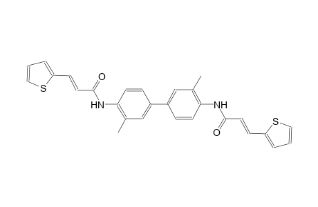 (2E)-N-(3,3'-dimethyl-4'-{[(2E)-3-(2-thienyl)-2-propenoyl]amino}[1,1'-biphenyl]-4-yl)-3-(2-thienyl)-2-propenamide