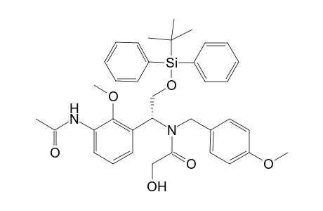 (R)-N-[1-(3-Acetyamino-2-methoxyphenyl)-2-(tert-butyldiphenylsilyloxy)ethyl]-2-hydroxy-N-(4-methocxybenzyl)acetamide