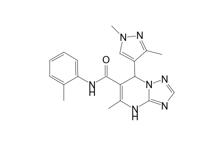 7-(1,3-Dimethyl-1H-pyrazol-4-yl)-5-methyl-N-(2-methylphenyl)-4,7-dihydro[1,2,4]triazolo[1,5-a]pyrimidine-6-carboxamide