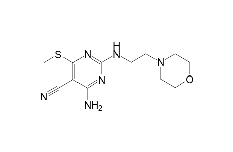4-Amino-6-(methylthio)-2-(2-morpholinoethylamino)pyrimidine-5-carbonitrile