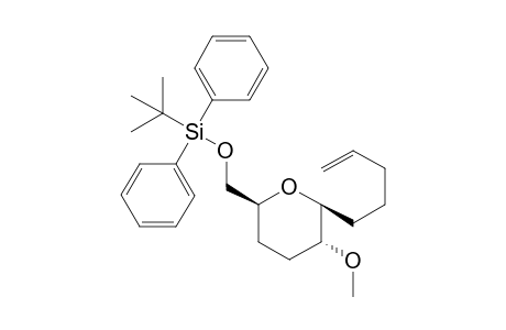 6-O-(tert-Butyldiphenylsilyl)-1,3,4-trideoxy-2-O-methyl-1-(4'-pentenyl)-.beta.-D-erythro-hexopyranoside