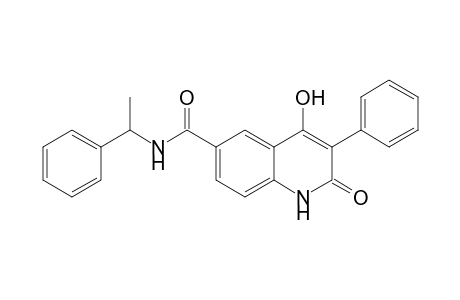 4-Hydroxy-2-oxo-3-phenyl-N-(1-phenylethyl)-1,2-dihydro-6-quinolinecarboxamide