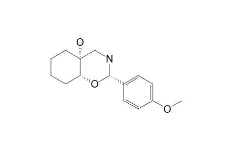 (2S,4aR,8aR)-2-(4-methoxyphenyl)-2,3,4,5,6,7,8,8a-octahydrobenzo[e][1,3]oxazin-4a-ol