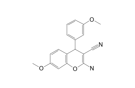 2-Amino-7-methoxy-4-(3-methoxyphenyl)-4H-chromene-3-carbonitrile