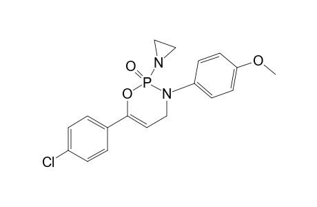 2H-1,3,2-Oxazaphosphorine, 2-(1-aziridinyl)-6-(4-chlorophenyl)-3,4-dihydro-3-(4-methoxyphenyl)-, 2-oxide