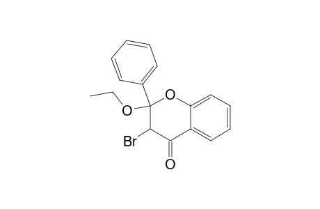 4H-1-Benzopyran-4-one, 3-bromo-2-ethoxy-2,3-dihydro-2-phenyl-