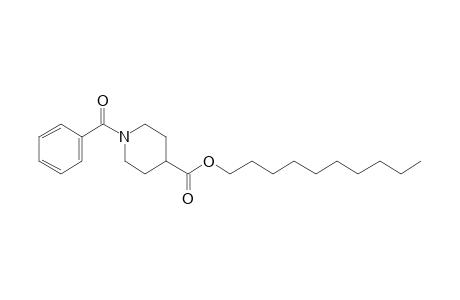 Isonipecotic acid, N-benzoyl-, decyl ester