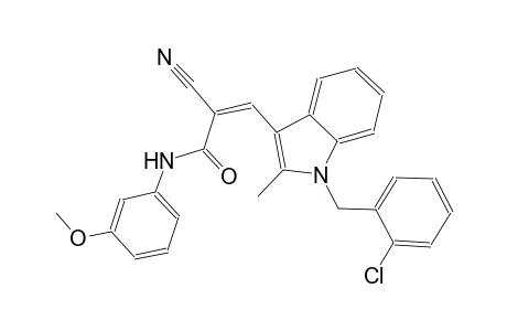 (2Z)-3-[1-(2-chlorobenzyl)-2-methyl-1H-indol-3-yl]-2-cyano-N-(3-methoxyphenyl)-2-propenamide