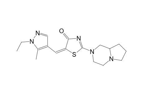 (5E)-5-[(1-ethyl-5-methyl-1H-pyrazol-4-yl)methylene]-2-hexahydropyrrolo[1,2-a]pyrazin-2(1H)-yl-1,3-thiazol-4(5H)-one