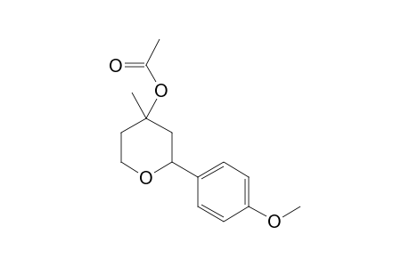 cis-[2-(4-methoxyphenyl)-4-methyl-tetrahydropyran-4-yl] acetate