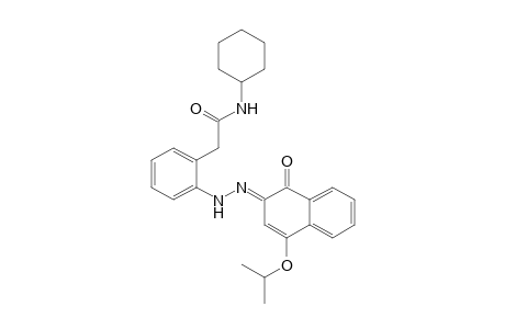 Benzeneacetamide, N-cyclohexyl-2-[2-[4-(1-methylethoxy)-1-oxo-2(1H)-naphthalenylidene]hydrazinyl]-