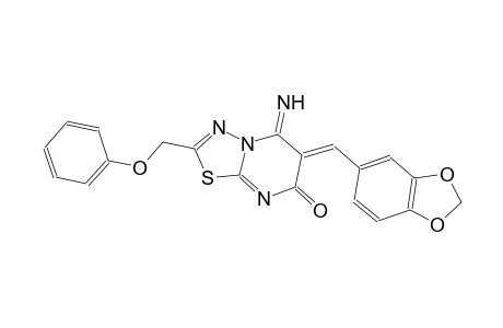(6Z)-6-(1,3-benzodioxol-5-ylmethylene)-5-imino-2-(phenoxymethyl)-5,6-dihydro-7H-[1,3,4]thiadiazolo[3,2-a]pyrimidin-7-one