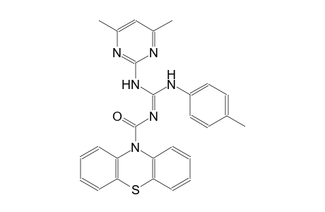 N-(4,6-dimethyl-2-pyrimidinyl)-N'-(4-methylphenyl)-N''-[(Z)-oxo(10H-phenothiazin-10-yl)methyl]guanidine