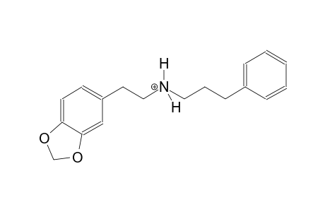 N-[2-(1,3-benzodioxol-5-yl)ethyl]-3-phenyl-1-propanaminium