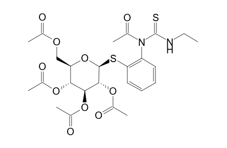 1-ACETYL-3-ETHYL-1-[o-(beta-D-GLUCOSYLTHIO)PHENYL]-2-THIOUREA, TETRAACETATE