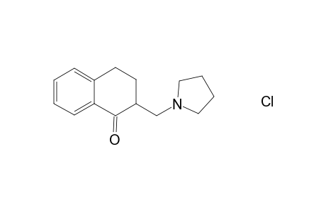 2-(pyrrolidin-1-ium-1-ylmethyl)-3,4-dihydro-2H-naphthalen-1-one chloride