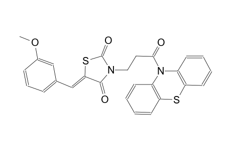 (5Z)-5-(3-methoxybenzylidene)-3-[3-oxo-3-(10H-phenothiazin-10-yl)propyl]-1,3-thiazolidine-2,4-dione