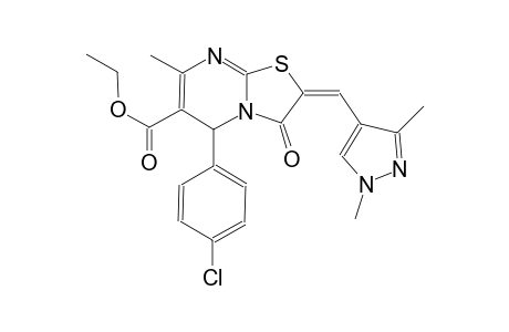 ethyl (2E)-5-(4-chlorophenyl)-2-[(1,3-dimethyl-1H-pyrazol-4-yl)methylene]-7-methyl-3-oxo-2,3-dihydro-5H-[1,3]thiazolo[3,2-a]pyrimidine-6-carboxylate
