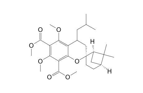 Spiro[2H-1-benzopyran-2,2'-bicyclo[3.1.1]heptane]-6,8-dicarboxylic acid, 3,4-dihydro-5,7-dimethoxy-6',6'-dimethyl-4-(2-methylpropyl)-, dimethyl ester, [1'R-[1'.alpha.,2'.beta.(R*),5'.alpha.]]-