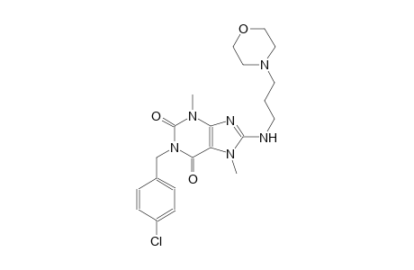 1-(4-chlorobenzyl)-3,7-dimethyl-8-{[3-(4-morpholinyl)propyl]amino}-3,7-dihydro-1H-purine-2,6-dione