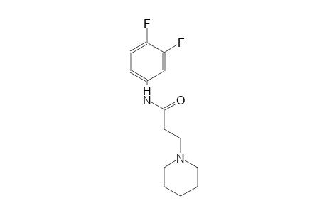 1-piperidinepropanamide, N-(3,4-difluorophenyl)-