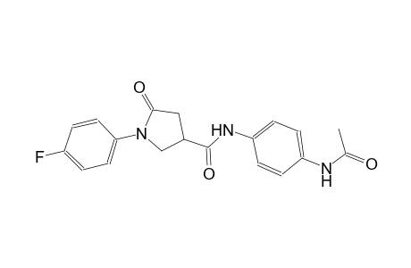 3-pyrrolidinecarboxamide, N-[4-(acetylamino)phenyl]-1-(4-fluorophenyl)-5-oxo-