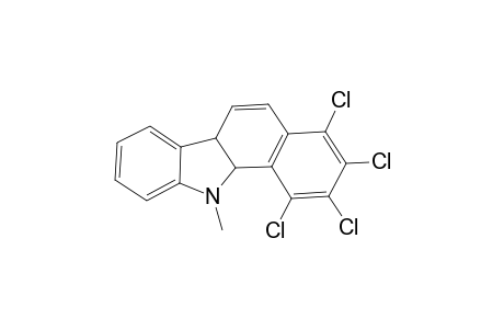 11H-Benzo[a]carbazole, 1,2,3,4-tetrachloro-6a,11a-dihydro-11-methyl-