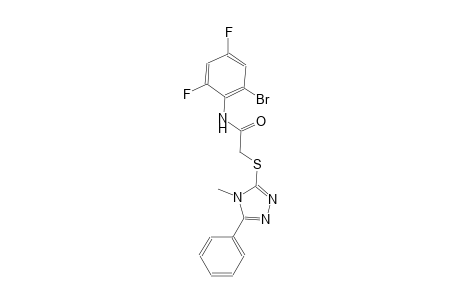N-(2-bromo-4,6-difluorophenyl)-2-[(4-methyl-5-phenyl-4H-1,2,4-triazol-3-yl)sulfanyl]acetamide
