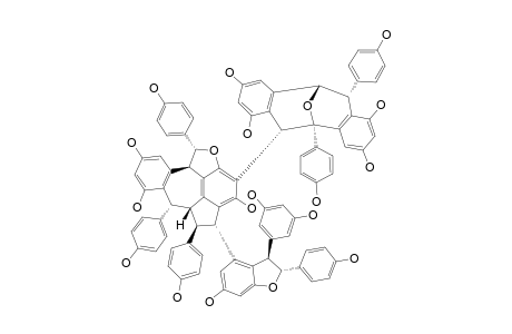#1;ALBIRAMINOL-A;[(3S,4S,4AR,5R,9BR,10R)-1-[(5R,6S,11S,12S)-1,3,7,9-TETRAHYDROXY-5,12-BIS-(4-HYDROXY-PHENYL)-5,6,11,12-TETRAHYDRO-5,11-EPOXY-DIBENZO-[A,