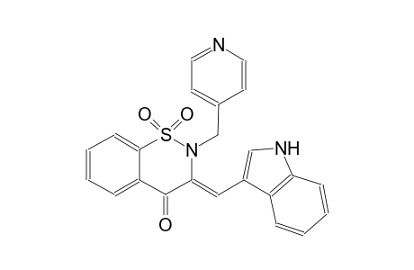 4H-1,2-benzothiazin-4-one, 2,3-dihydro-3-(1H-indol-3-ylmethylene)-2-(4-pyridinylmethyl)-, 1,1-dioxide, (3Z)-