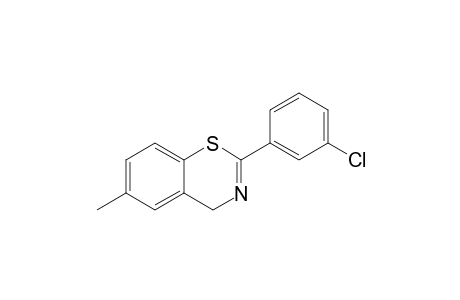2-(3-CHLOROPHENYL)-6-METHYL-4H-1,3-BENZO-THIAZINE