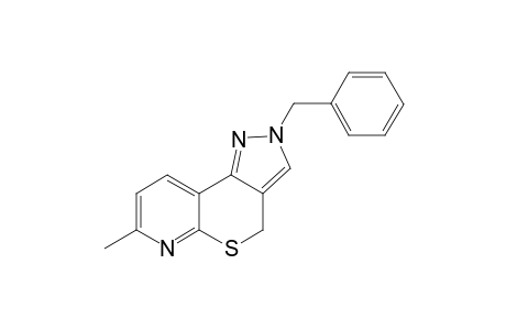 2-Benzyl-{2'-methylpyrido[2,3-b]thiopyrano[4,3-c]pyrazole}