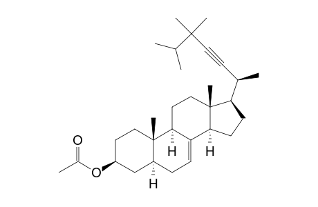 24,24-dimethyl-5.alpha.-cholest-7-en-22-yn-3.beta.-ol acetate
