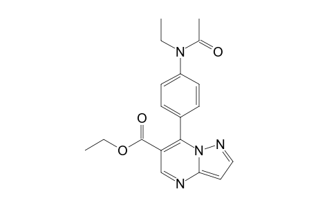 7-[4-(N-ACETYL-N-ETHYL)-AMINOPHENYL]-6-ETHOXYCARBONYLPYRAZOLO-[1,5-A]-PYRIMIDINE