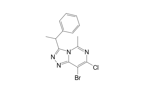 8-Bromo-7-chloro-5-methyl-3-(1-phenylethyl)[1,2,4]triazolo[4,3-c]pyrimidine