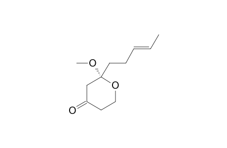 (2R)-2-methoxy-2-[(E)-pent-3-enyl]oxan-4-one