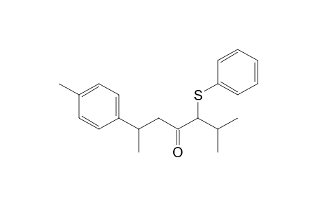 3-Heptanone, 2-methyl-6-(4-methylphenyl)-4-(phenylthio)-