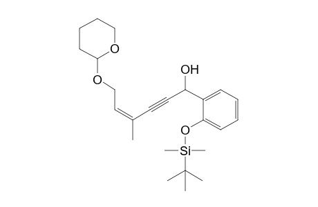 (Z)-1-[2-[tert-butyl(dimethyl)silyl]oxyphenyl]-4-methyl-6-(2-oxanyloxy)-1-hex-4-en-2-ynol