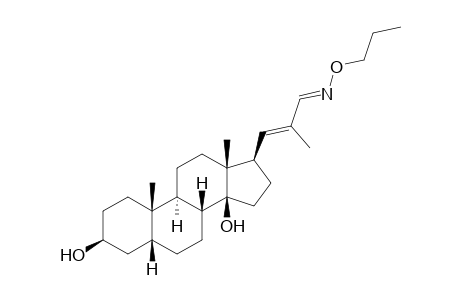 (3S,5R,8R,9S,10S,13R,14S,17R)-10,13-dimethyl-17-[(E,3E)-2-methyl-3-propoxyimino-prop-1-enyl]-1,2,3,4,5,6,7,8,9,11,12,15,16,17-tetradecahydrocyclopenta[a]phenanthrene-3,14-diol