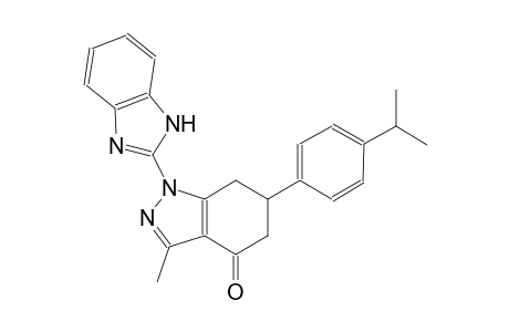 4H-indazol-4-one, 1-(1H-benzimidazol-2-yl)-1,5,6,7-tetrahydro-3-methyl-6-[4-(1-methylethyl)phenyl]-