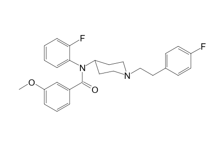 N-(2-Fluorophenyl)-N-(1-[2-(4-fluorophenyl)ethyl]piperidin-4-yl)-3-methoxybenzamide