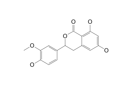 (+/-)-MATTEUCEN-B;(3RS)-3,4-DIHYDRO-6,8-DIHYDROXY-3-(4'-HYDROXY-3'-METHOXYPHENYL)-ISOCHROMEN-1-ONE