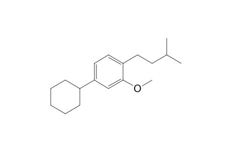 4-Cyclohexyl-2-methoxy-1-(3-methylbutyl)benzene